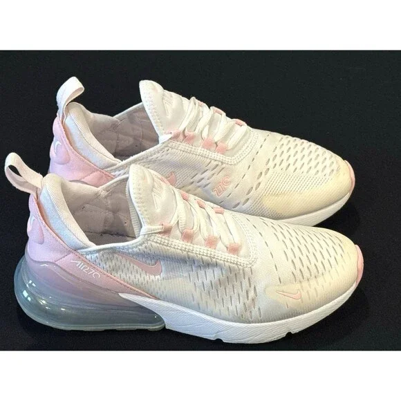 Nike Women's Air Max 270 in White and Pink Size 7.5 - Picture 5 of 9